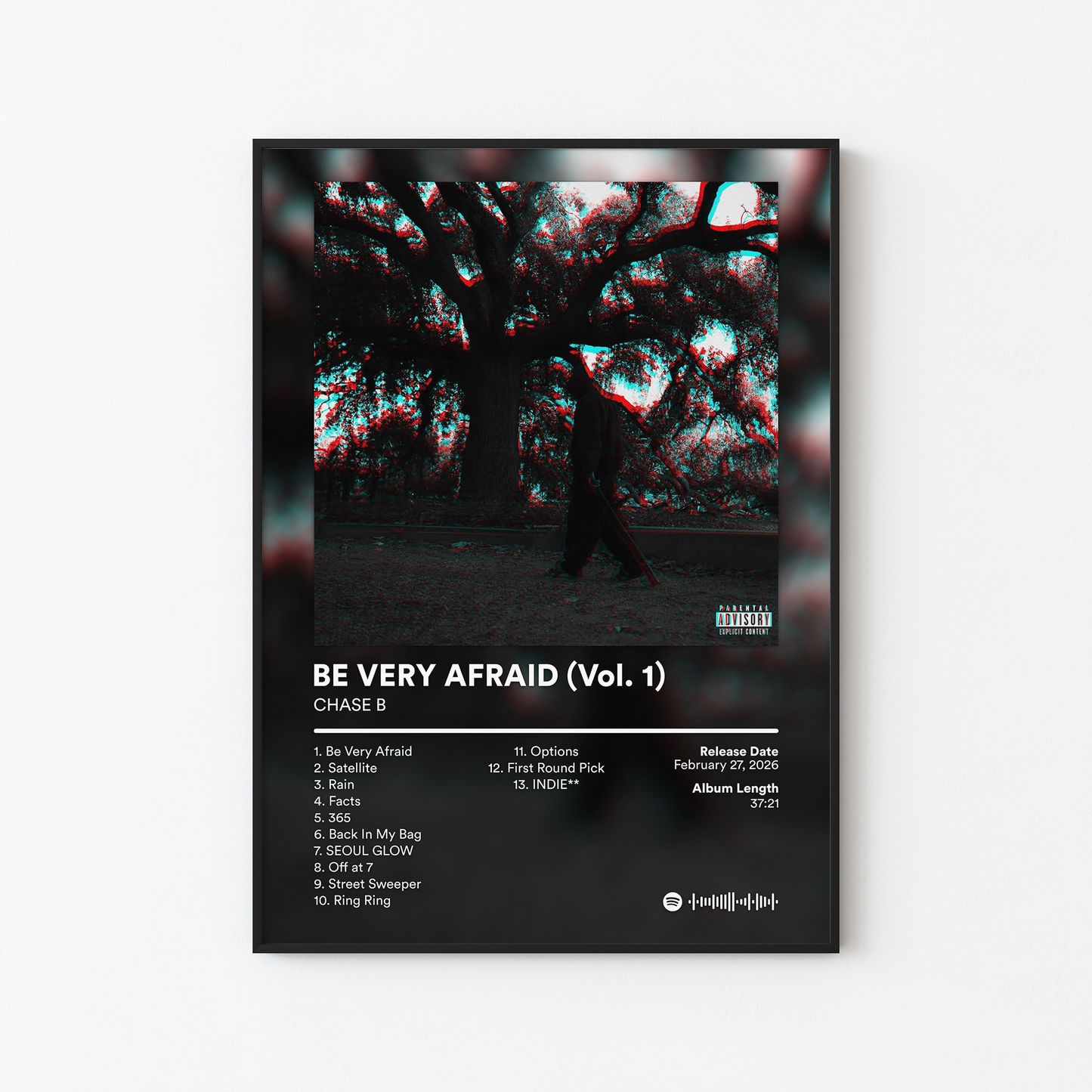 CHASE B BE VERY AFRAID VOL 1 Album Poster