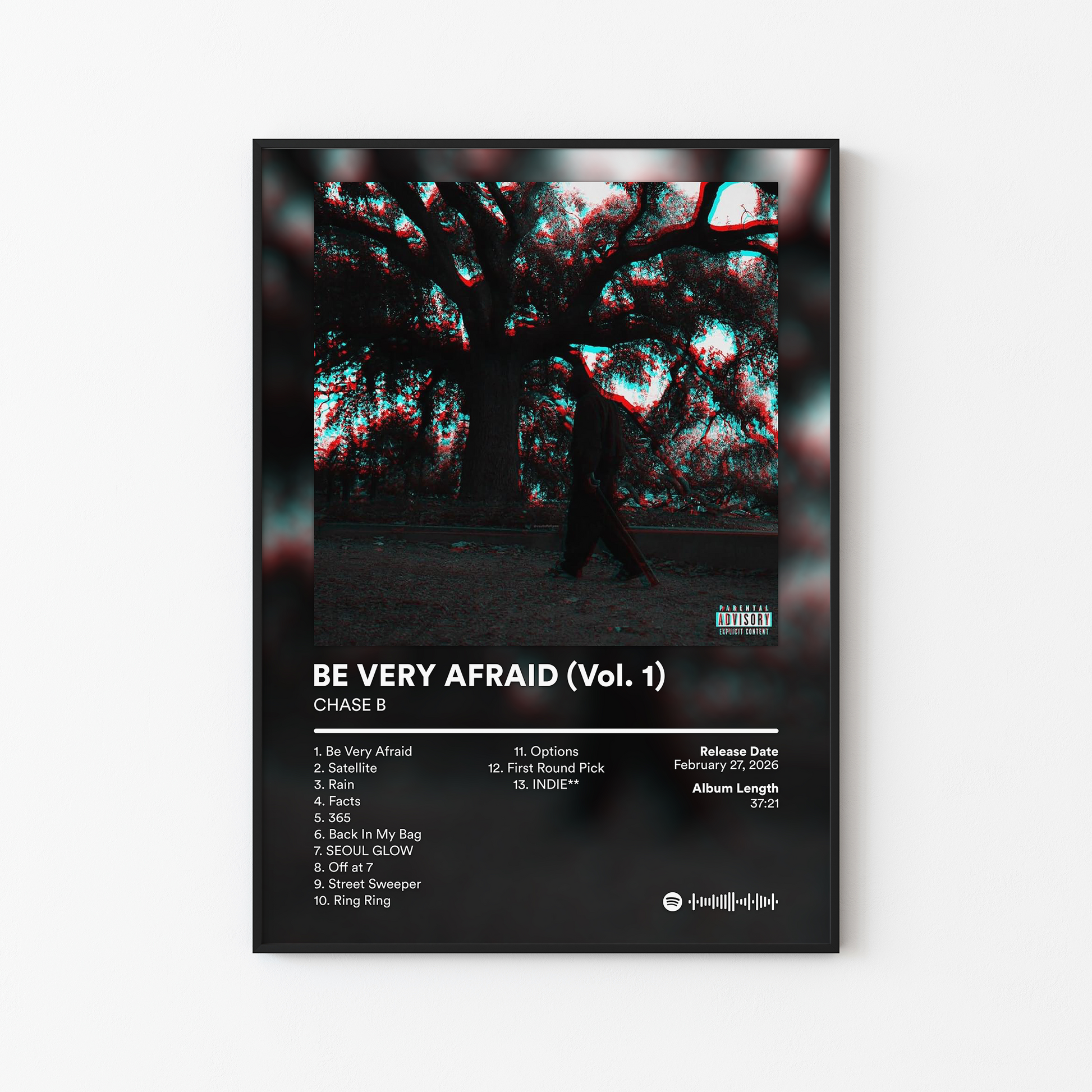 CHASE B BE VERY AFRAID VOL 1 Album Poster