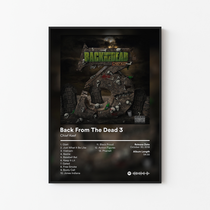 Chief Keef Back From The Dead 3 Album Poster