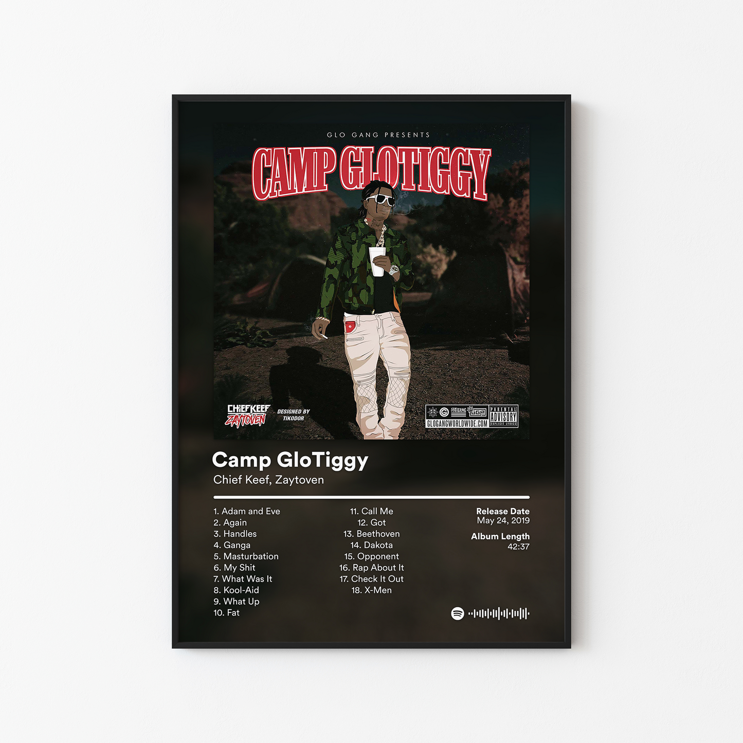 Chief Keef Camp GloTiggy Album Poster