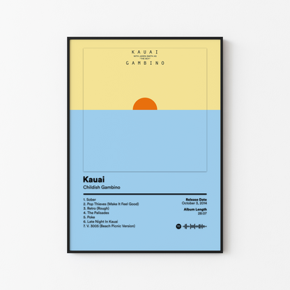 Childish Gambino Kauai Album Poster