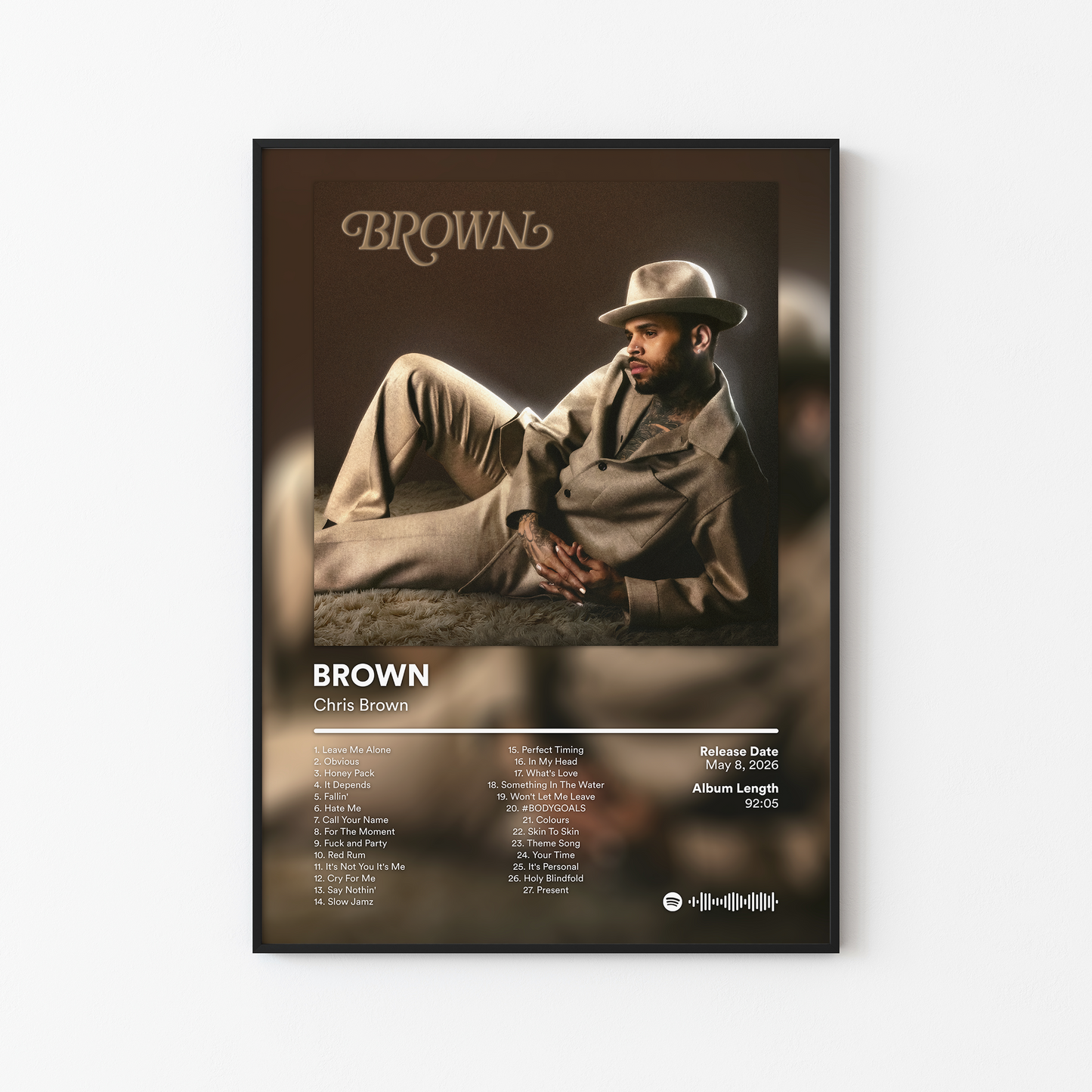 Chris Brown BROWN Album Poster