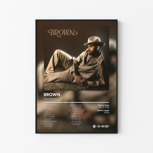 Chris Brown BROWN Album Poster