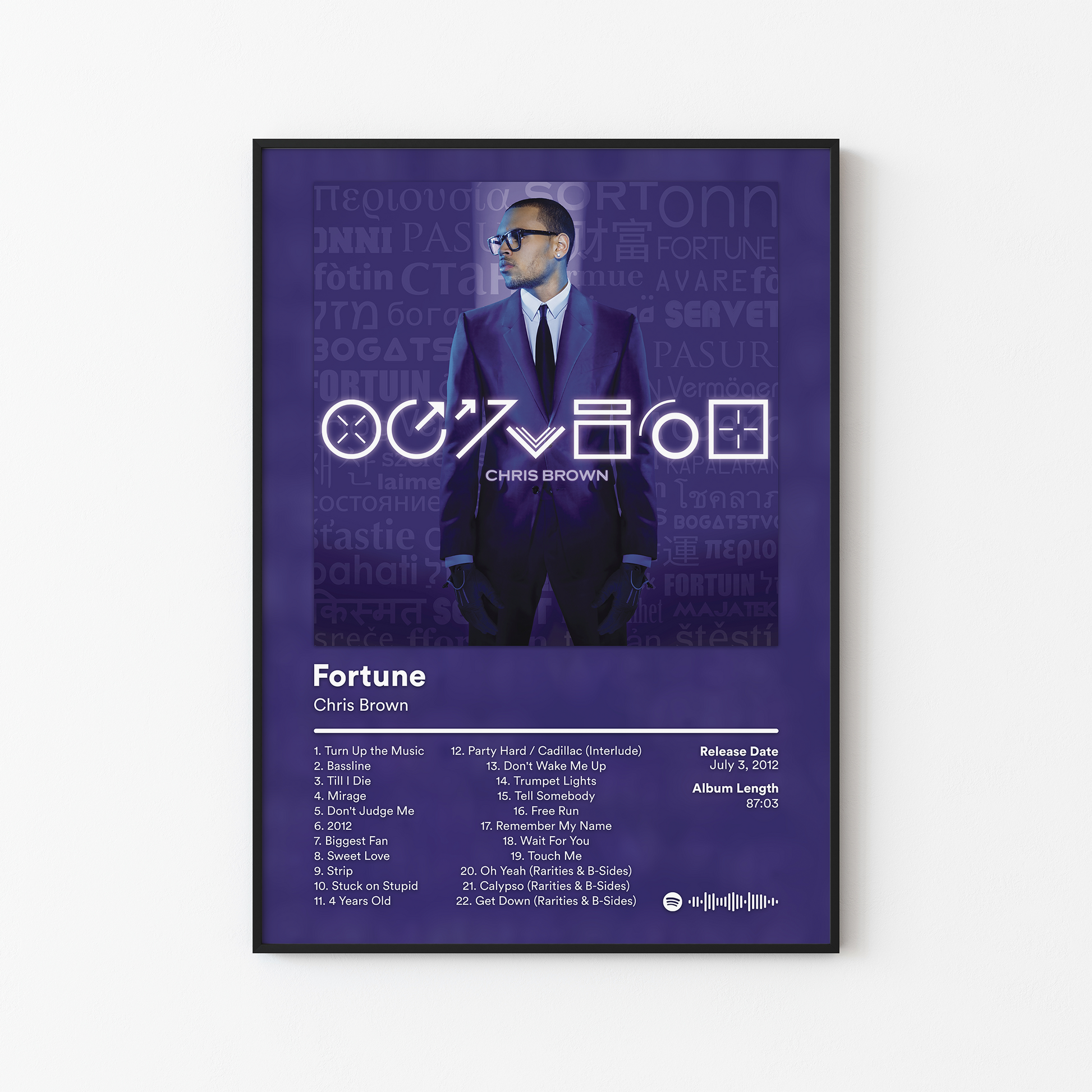 Chris Brown Fortune Album Poster