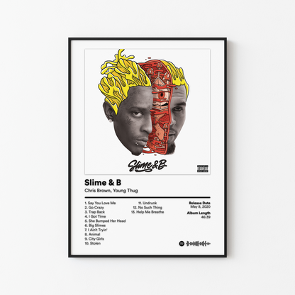 Chris Brown Slime and B Album Poster