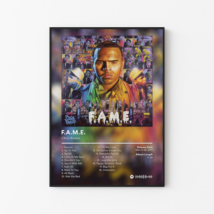 Chris Brown FAME Album Poster
