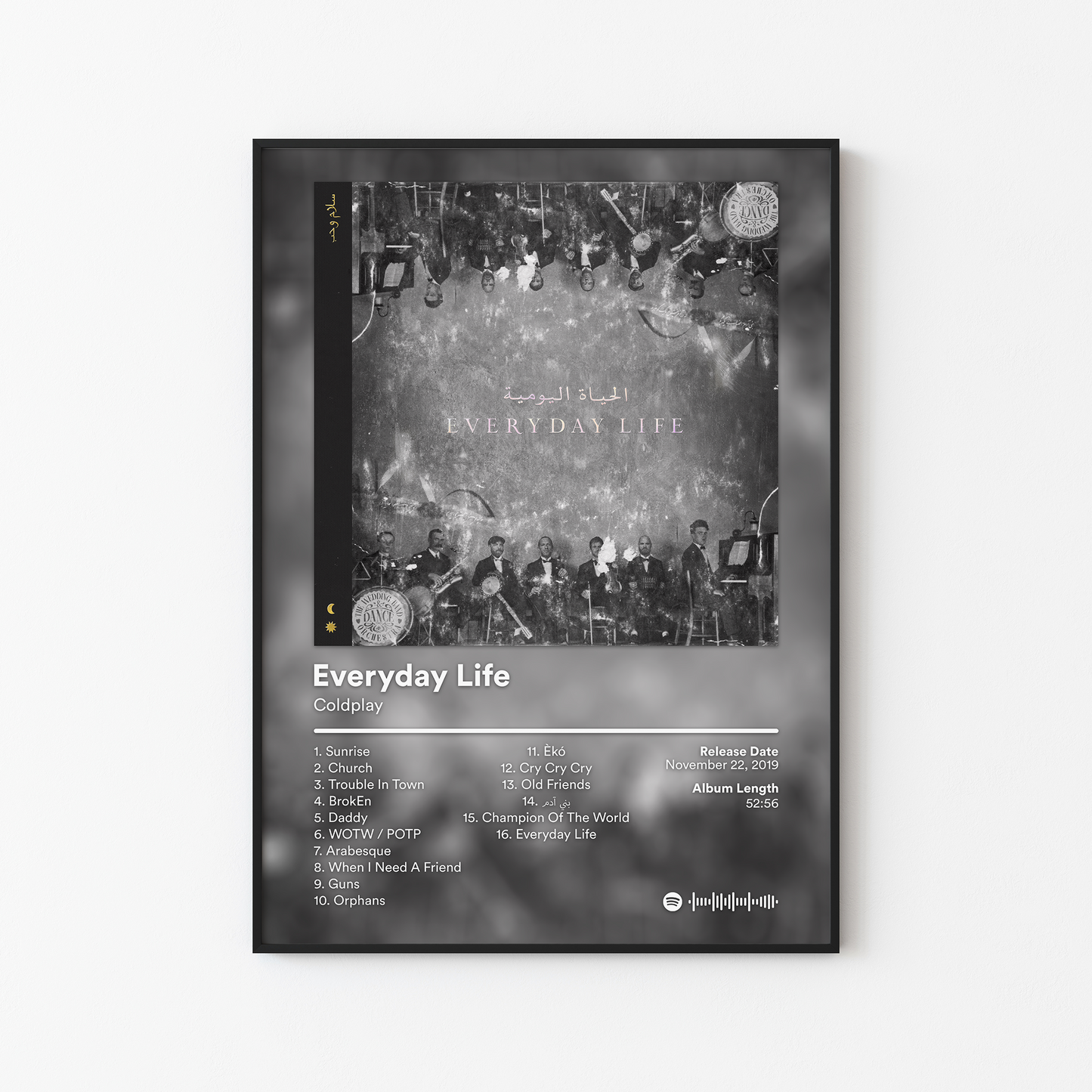 Coldplay Everyday Life Album Poster