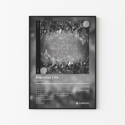 Coldplay Everyday Life Album Poster