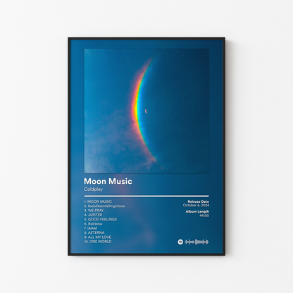 Coldplay Moon Music Album Poster