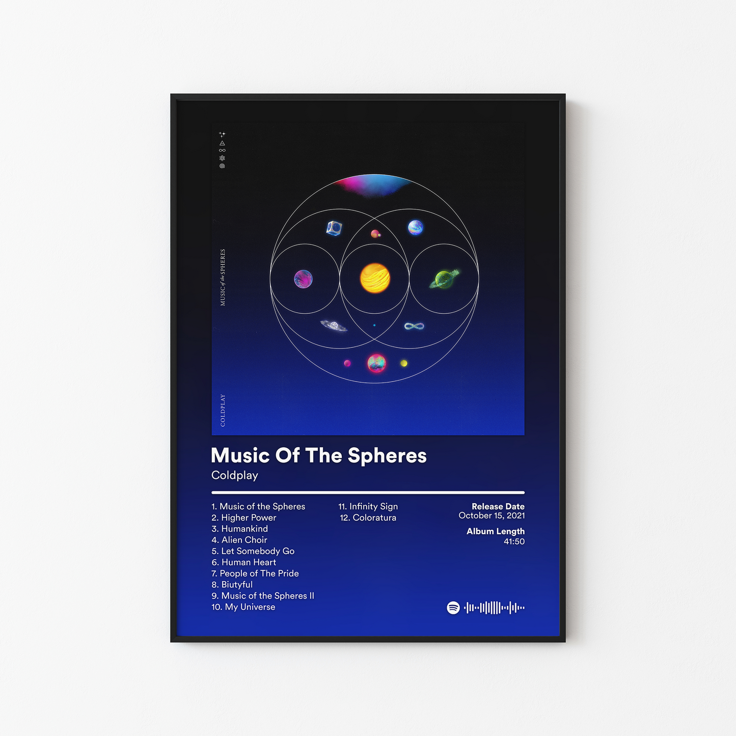 Coldplay Music Of The Spheres Album Poster