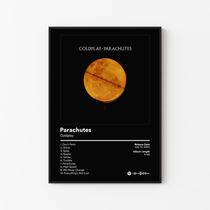 Coldplay Parachutes Album Poster