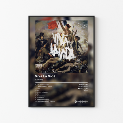 Coldplay Viva La Vida or Death and All His Friends Album Poster