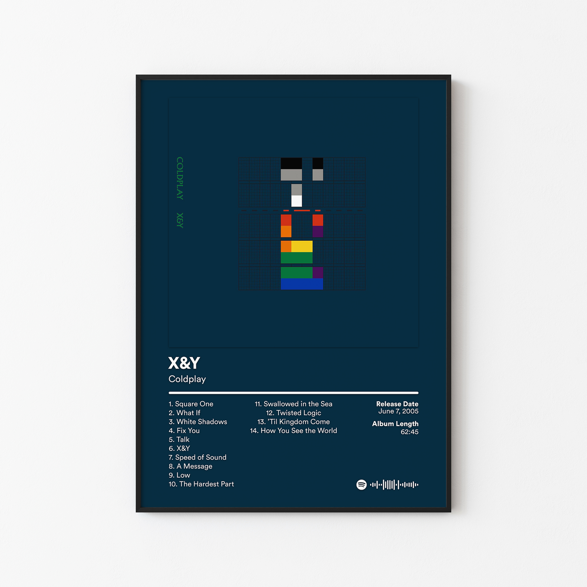 Coldplay X and Y Album Poster