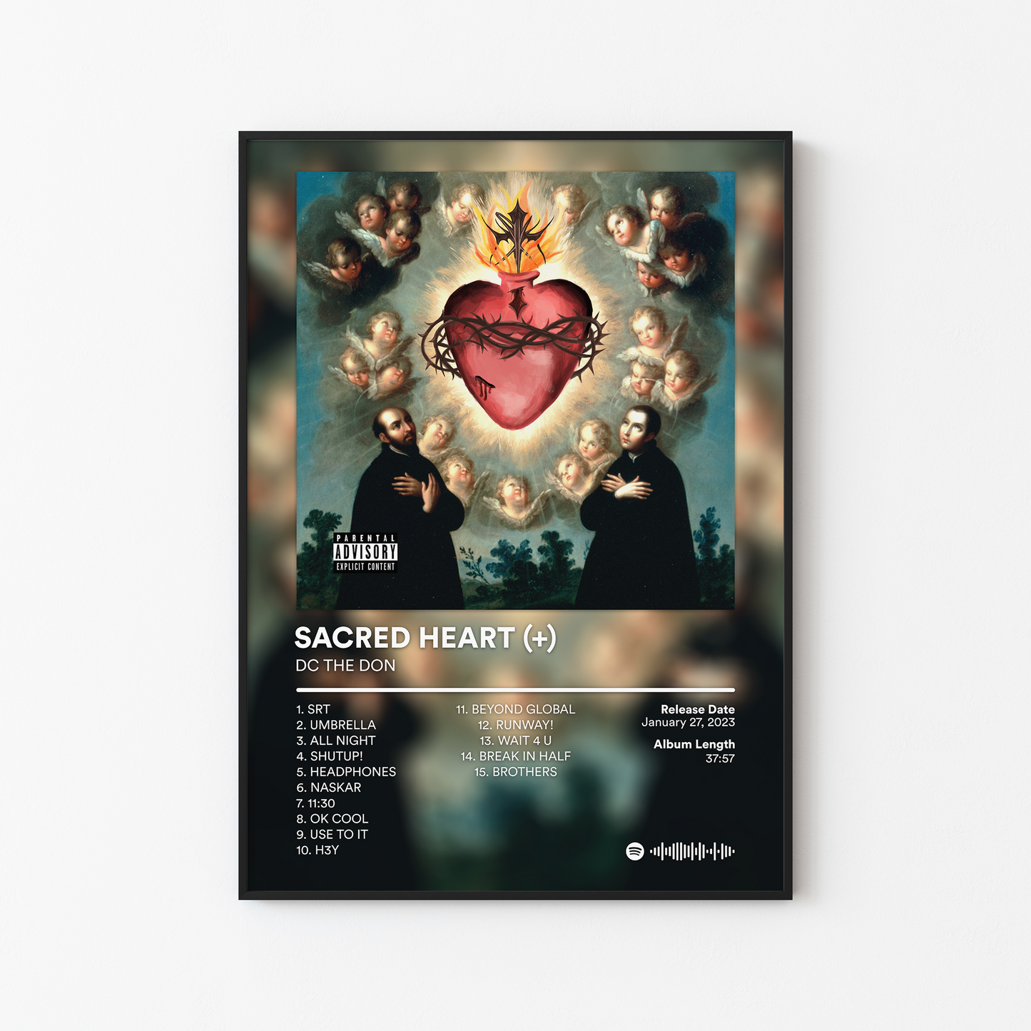 DC THE DON SACRED HEART Album Poster