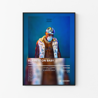 DaBaby BLAME IT ON BABY Album Poster