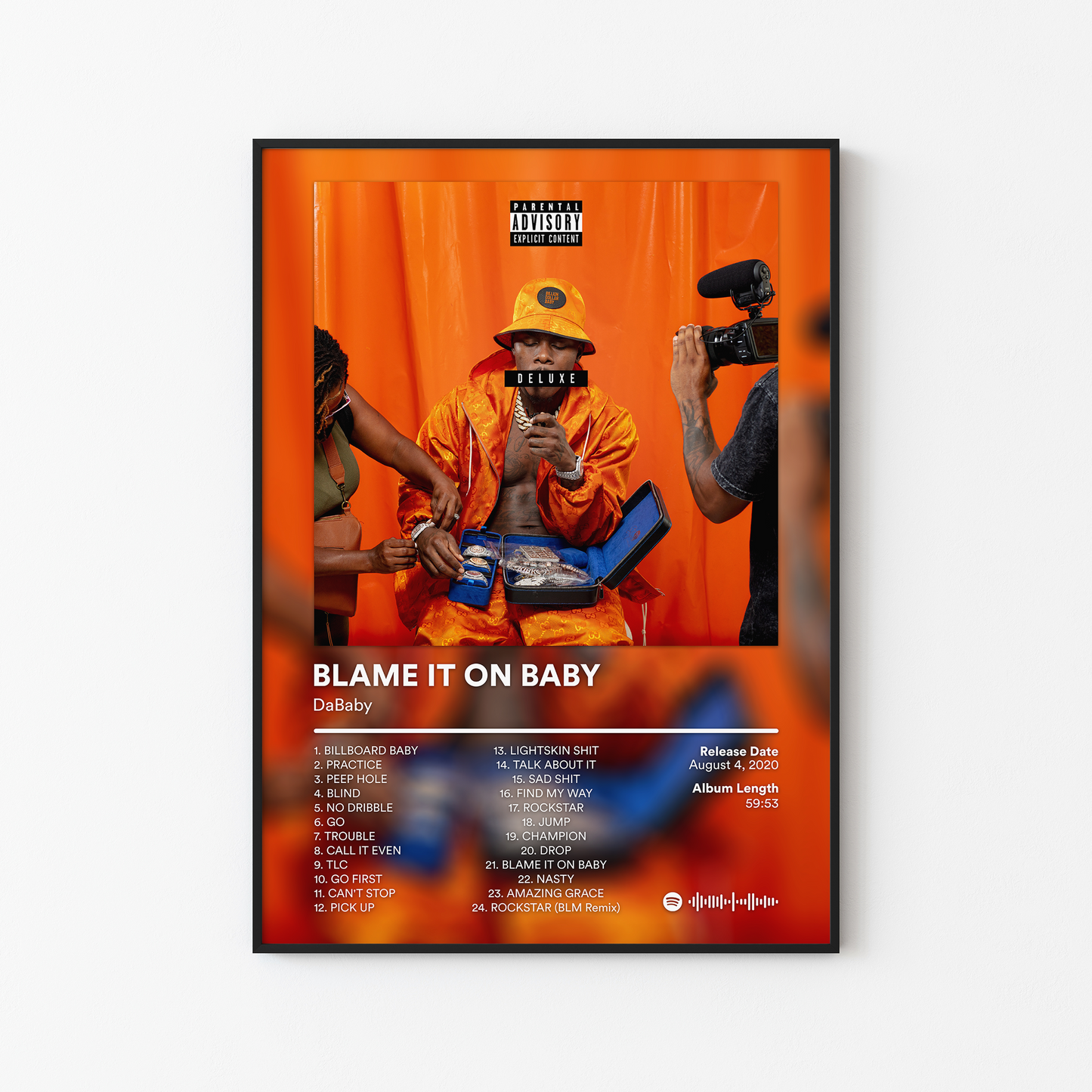DaBaby BLAME IT ON BABY Deluxe Album Poster
