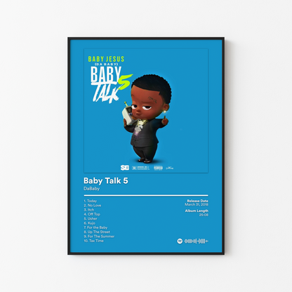 DaBaby Baby Talk 5 Album Poster