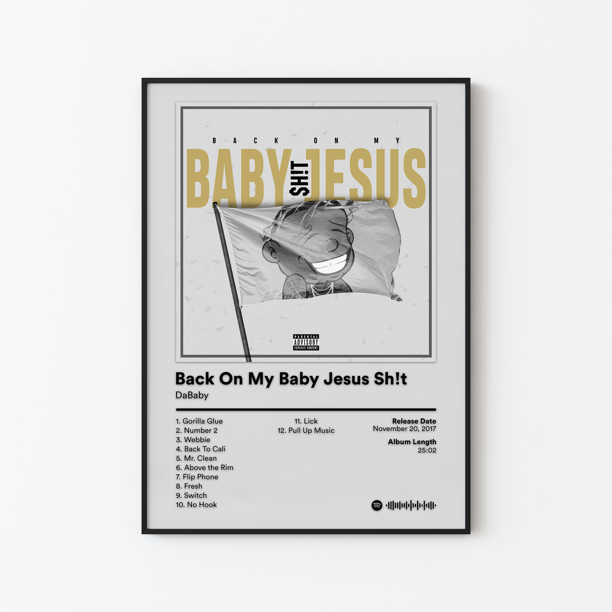 DaBaby Back On My Baby Jesus Shit Album Poster