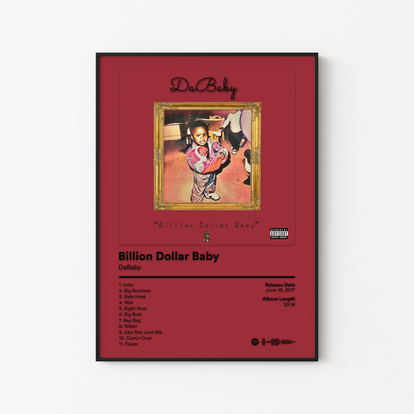 DaBaby Billion Dollar Baby Album Poster