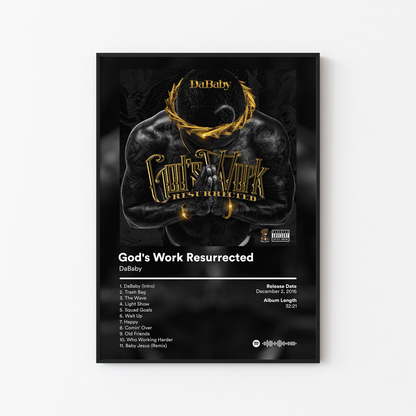 DaBaby Gods Work Resurrected Album Poster