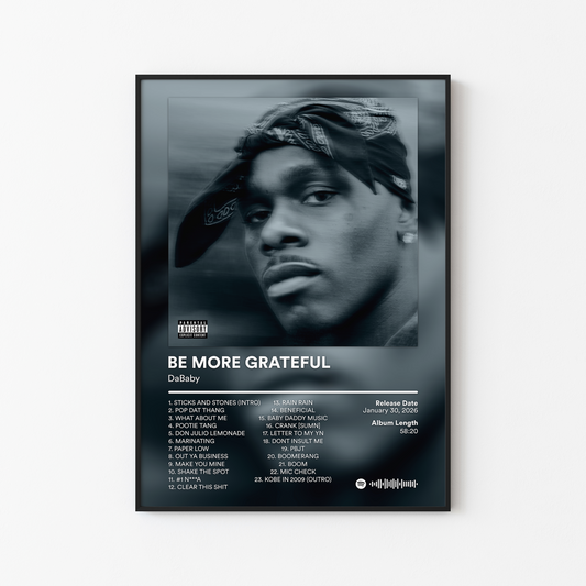 DaBaby BE MORE GRATEFUL Album Poster