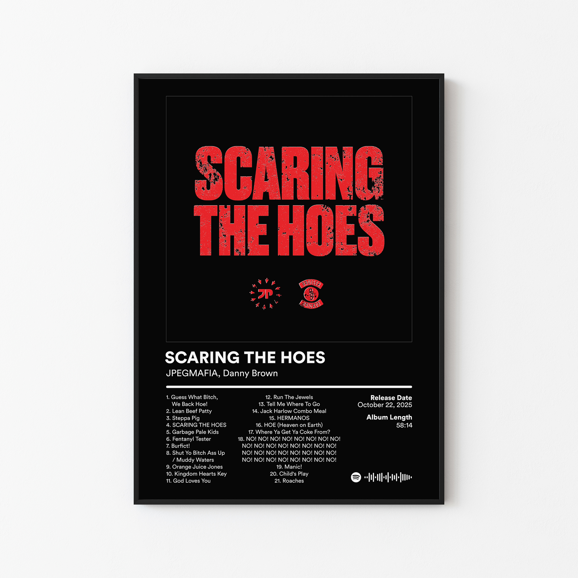 Danny Brown SCARING THE HOES DIRECTORS CUT Album Poster