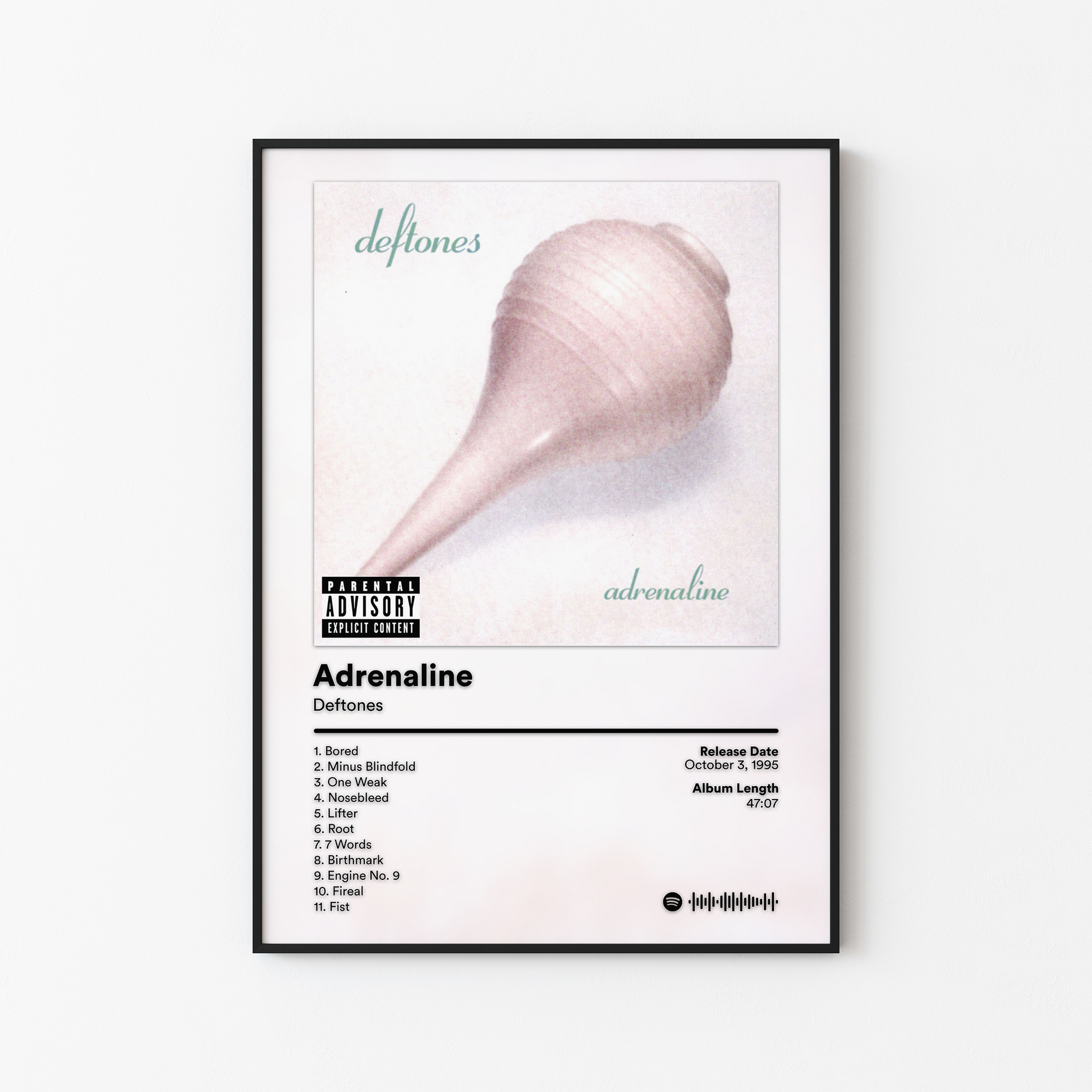 Deftones Adrenaline Album Poster