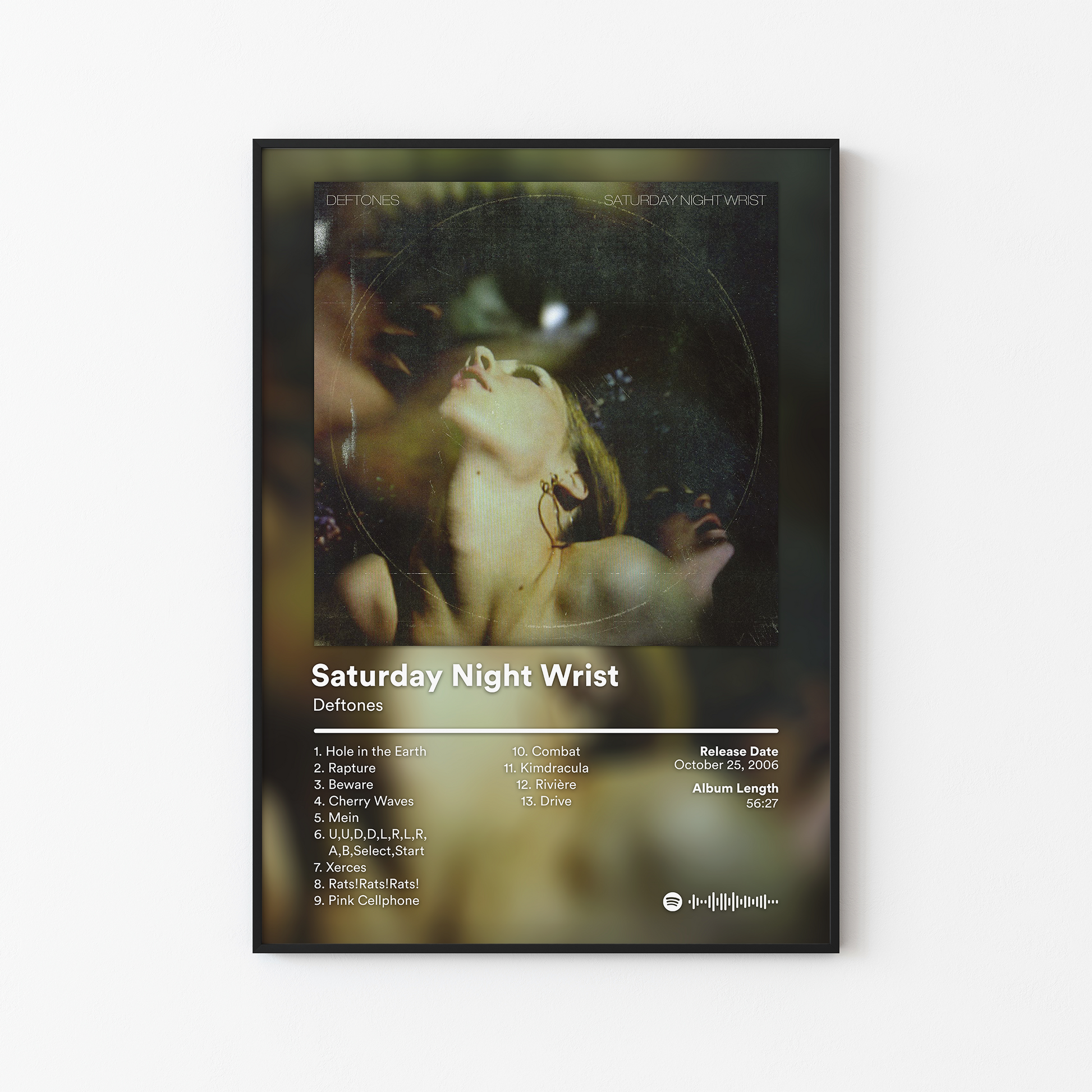 Deftones Saturday Night Wrist Album Poster