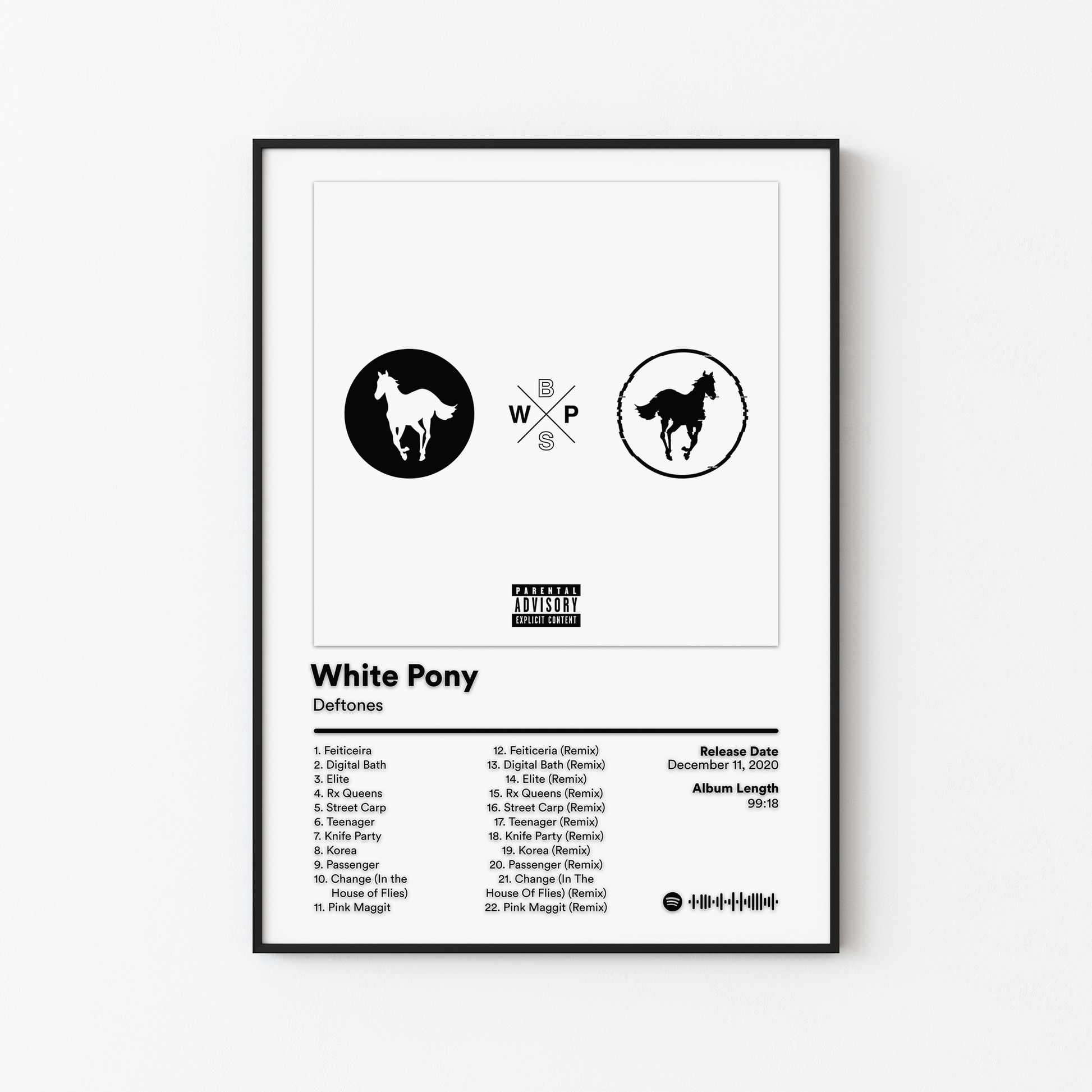 Deftones White Pony Album Poster