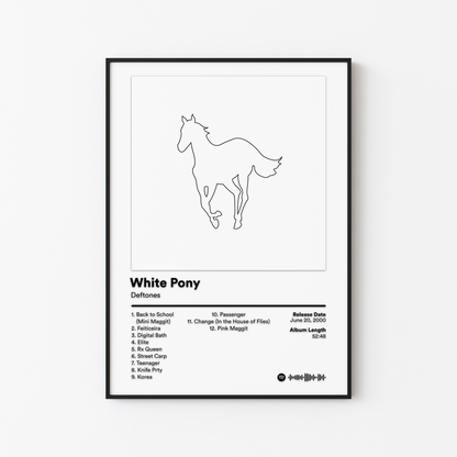 Deftones White Pony Album Poster