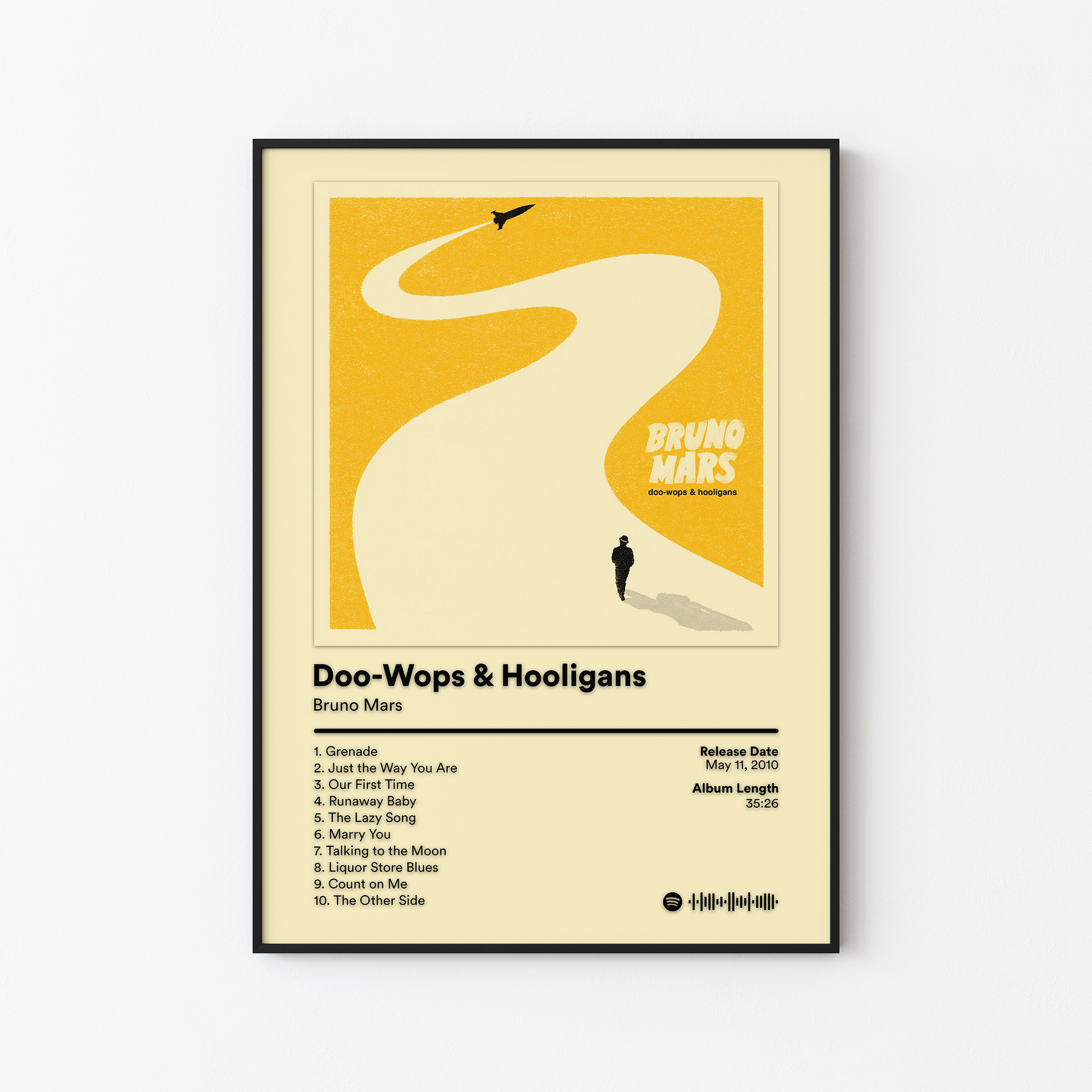 Bruno Mars Doo Wops and Hooligans Album Poster