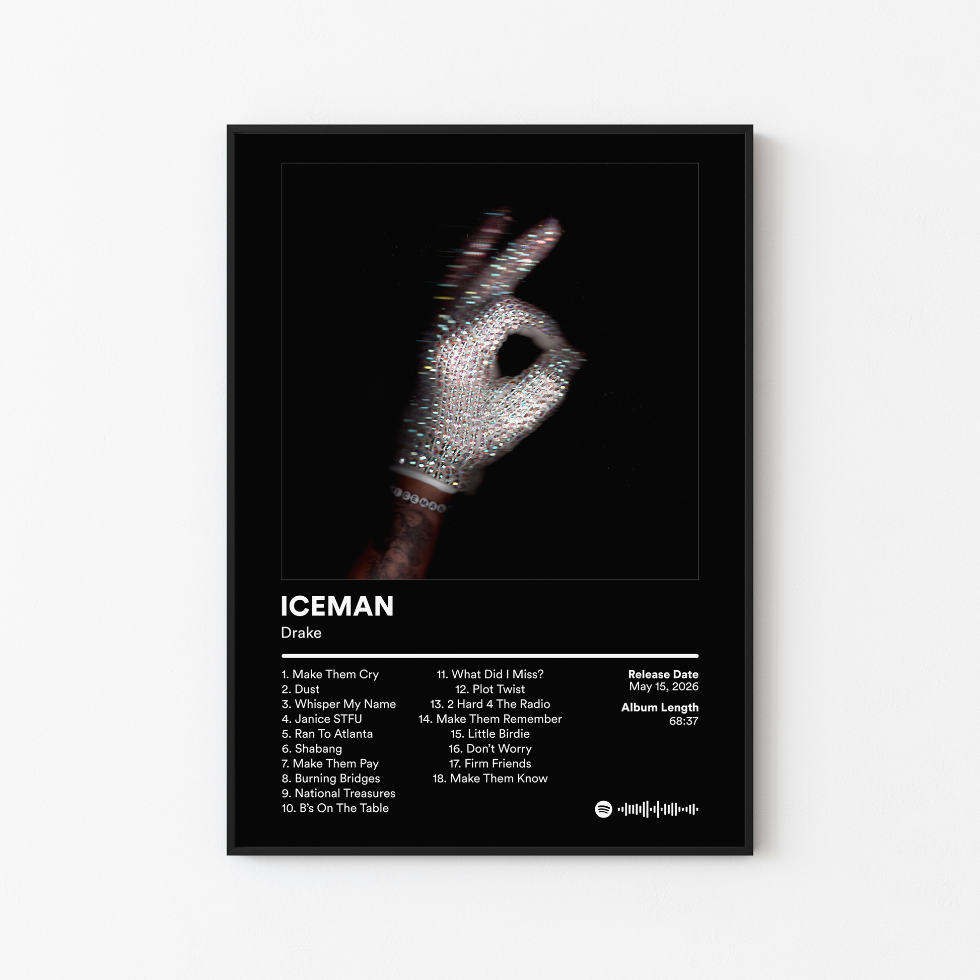 Drake ICEMAN Album Poster