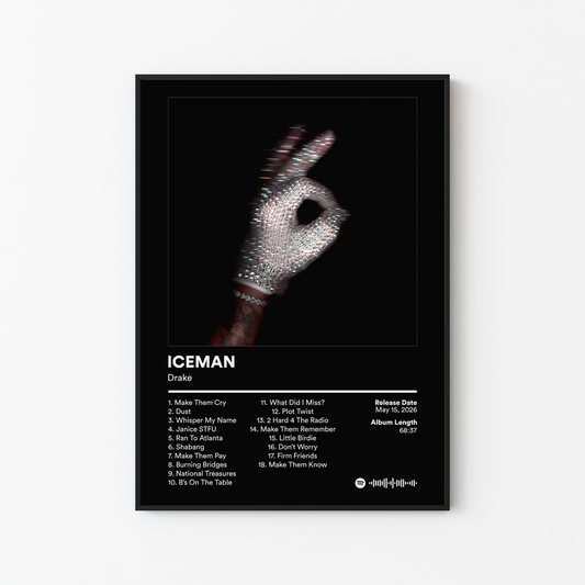 Drake ICEMAN Album Poster
