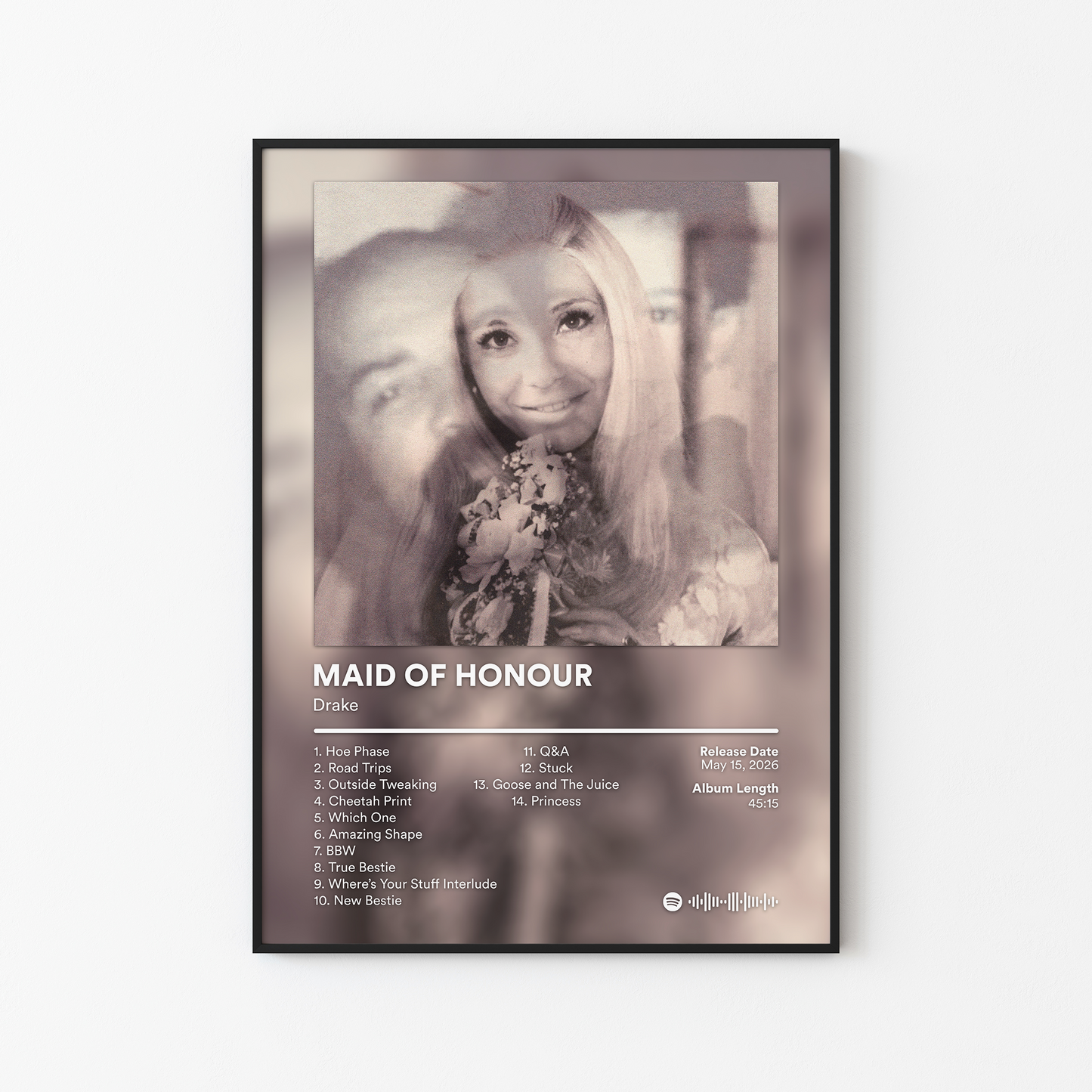 Drake MAID OF HONOUR Album Poster