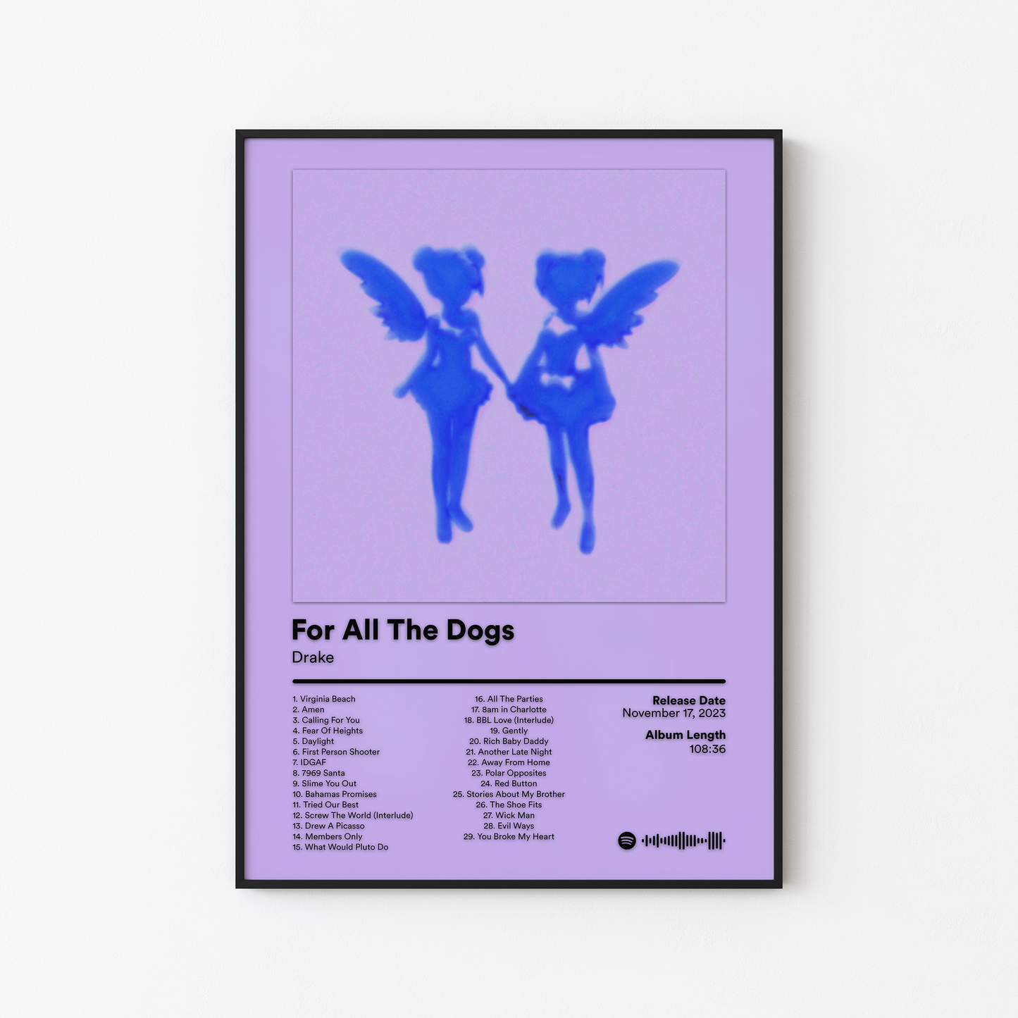 Drake For All The Dogs Scary Hours Edition Album Poster