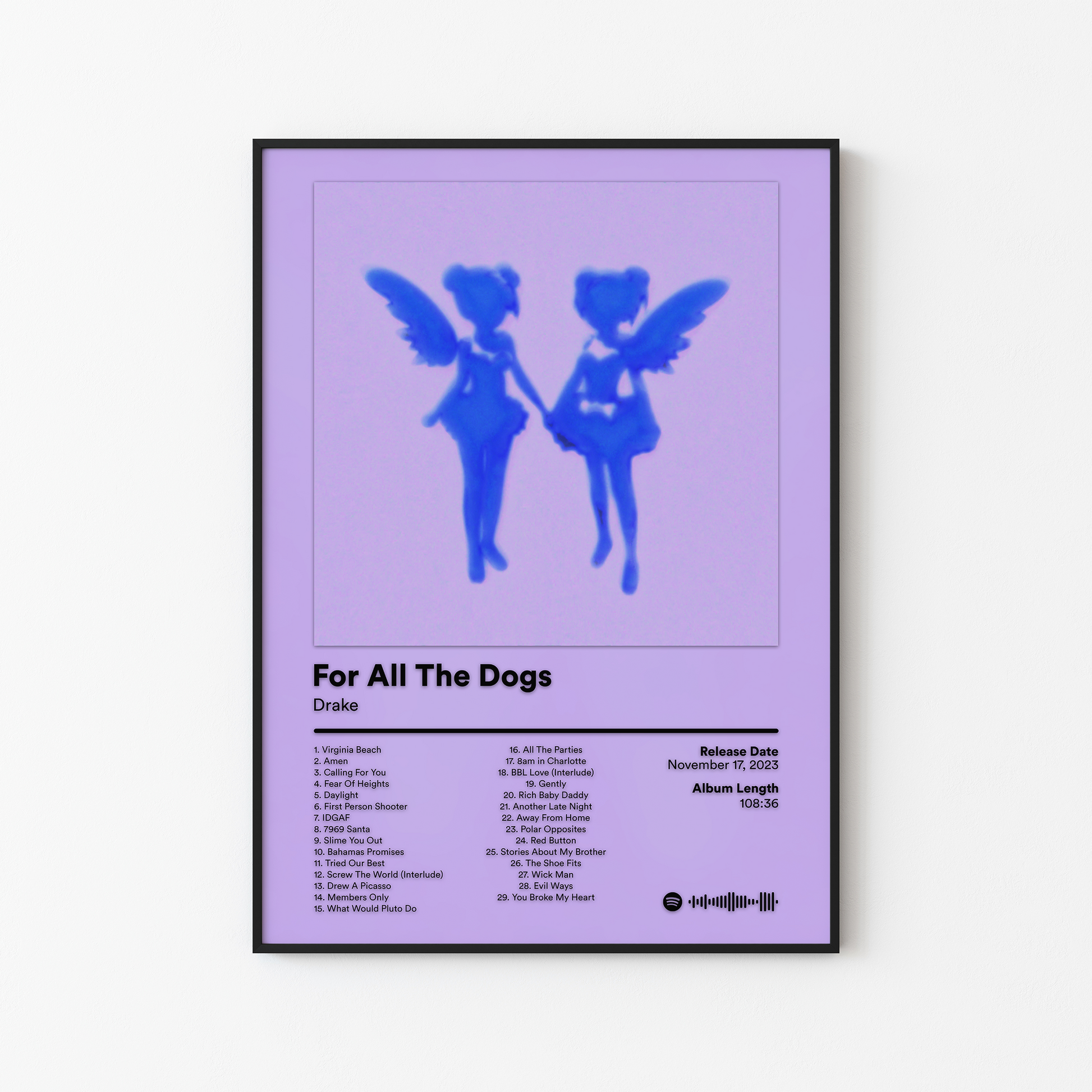 Drake For All The Dogs Scary Hours Edition Album Poster