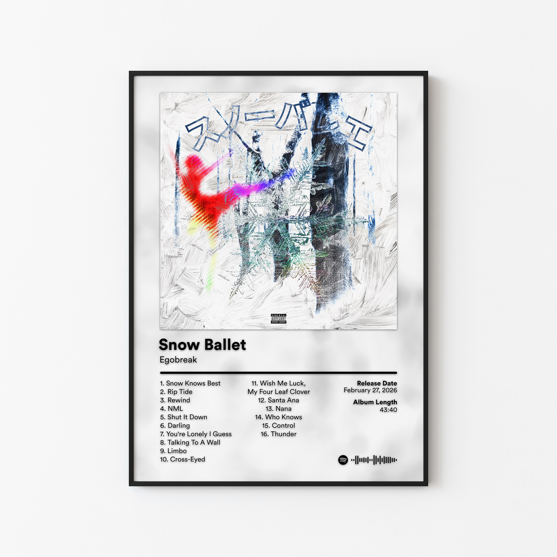 Egobreak Snow Ballet Album Poster