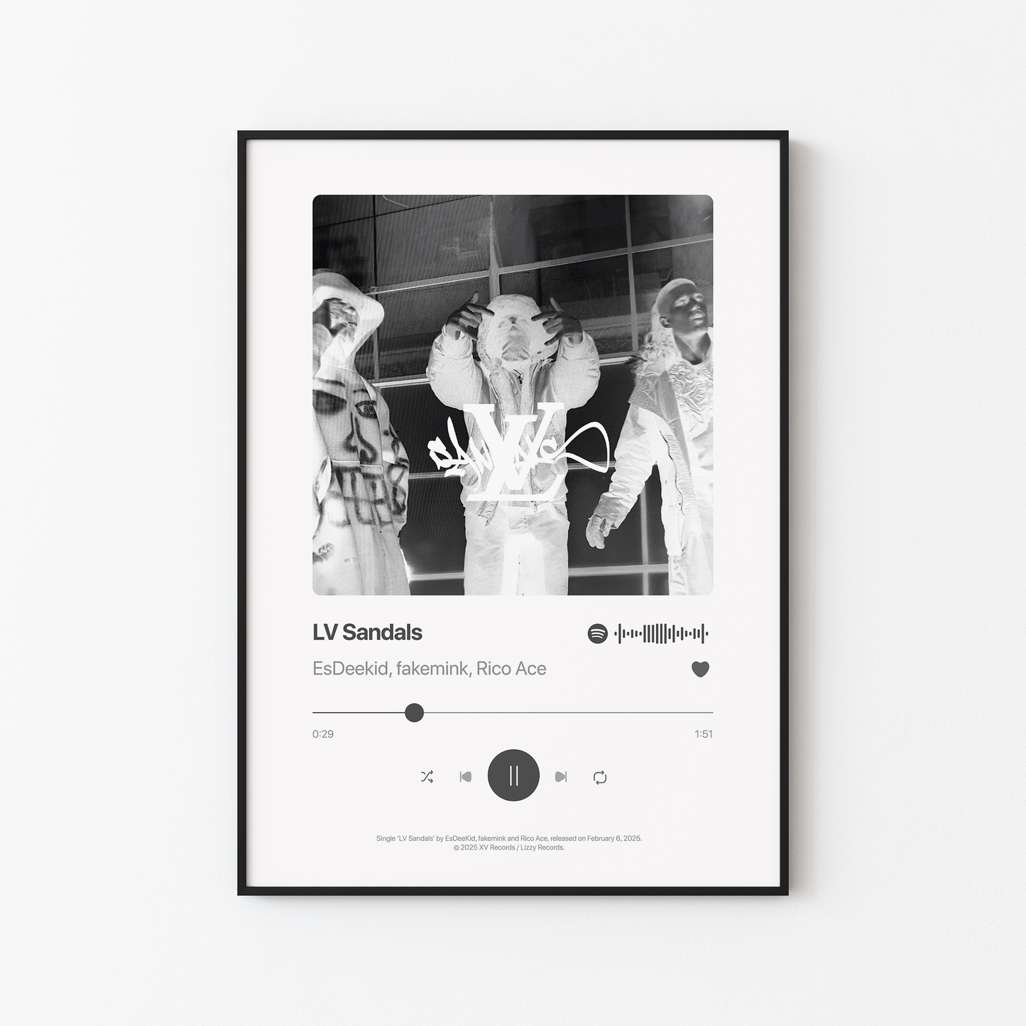 EsDeeKid fakemink Rico Ace LV Sandals Poster