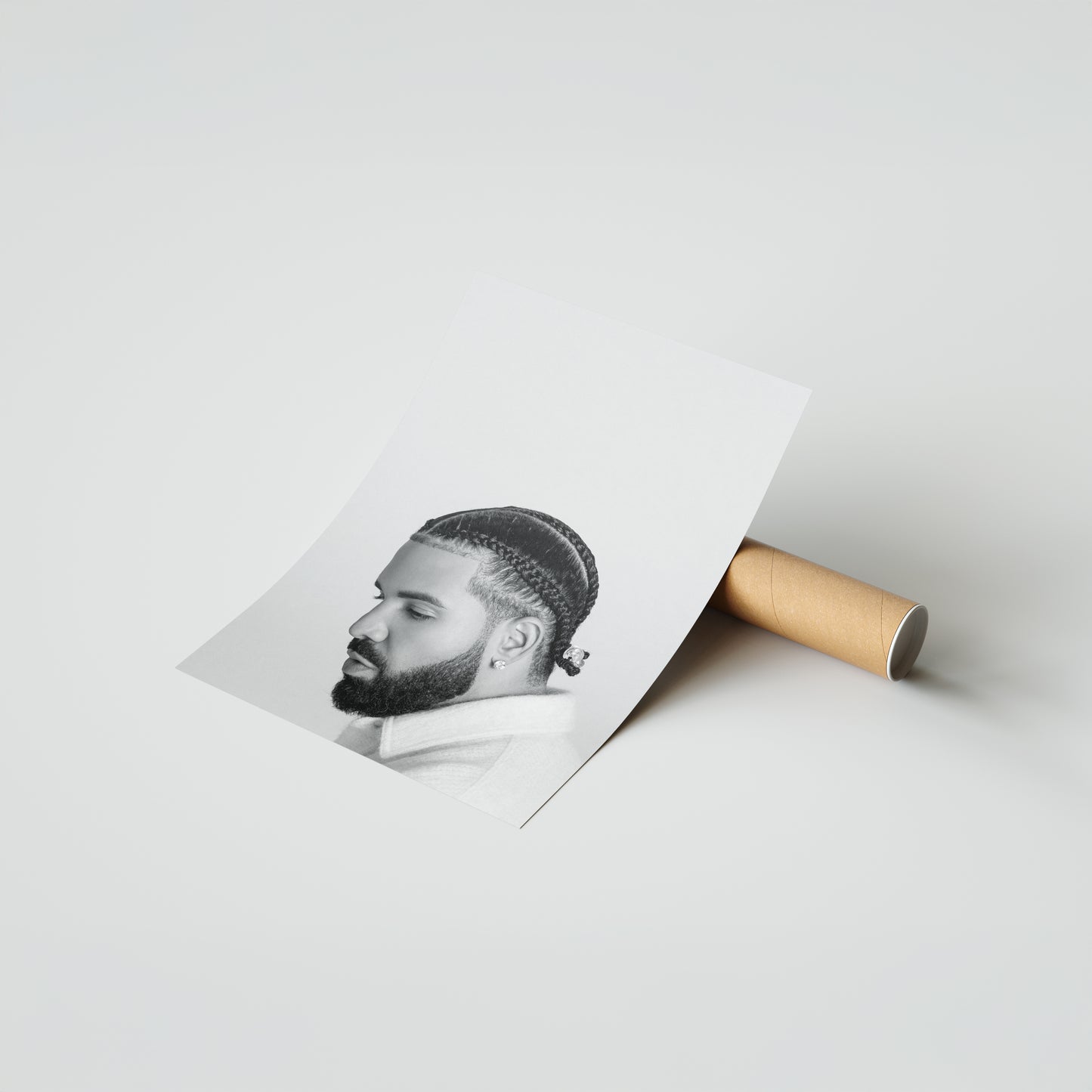Drake B&W Poster