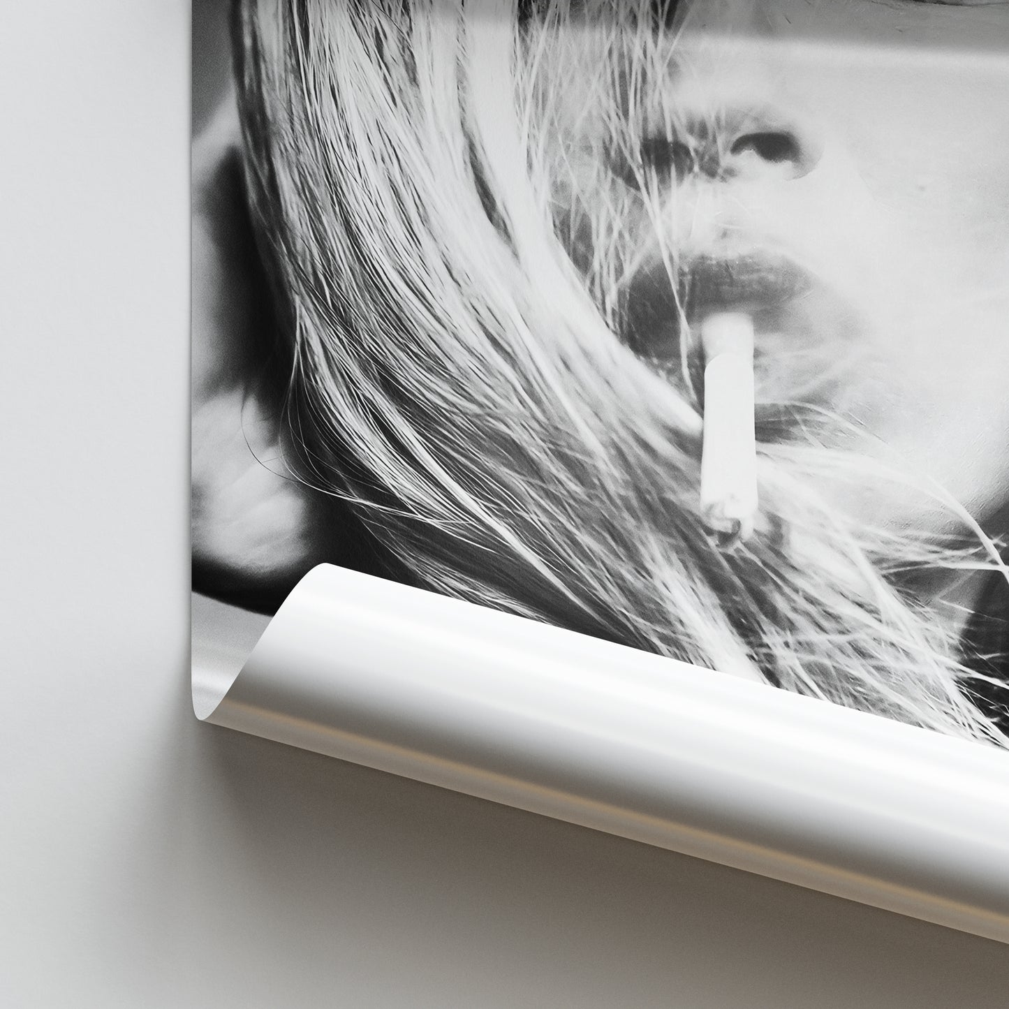 Kate Moss B&W Poster