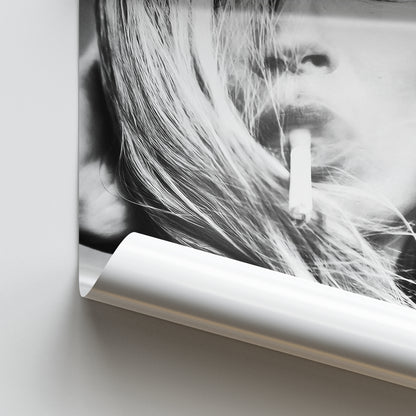 Kate Moss B&W Poster