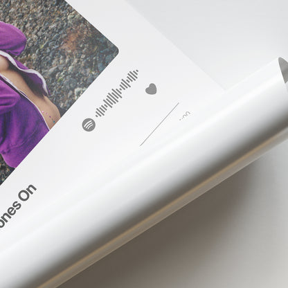 Addison Rae Headphones On Poster