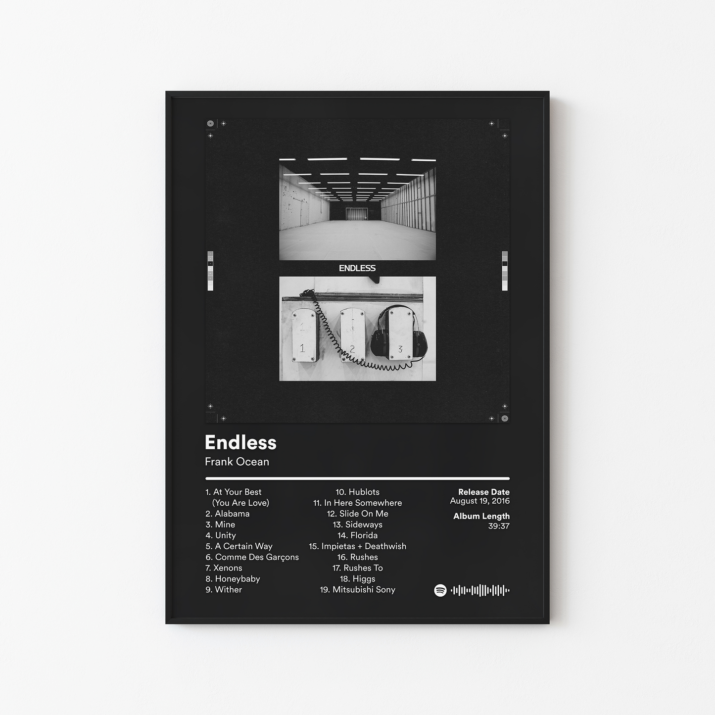 Frank Ocean Endless Album Poster