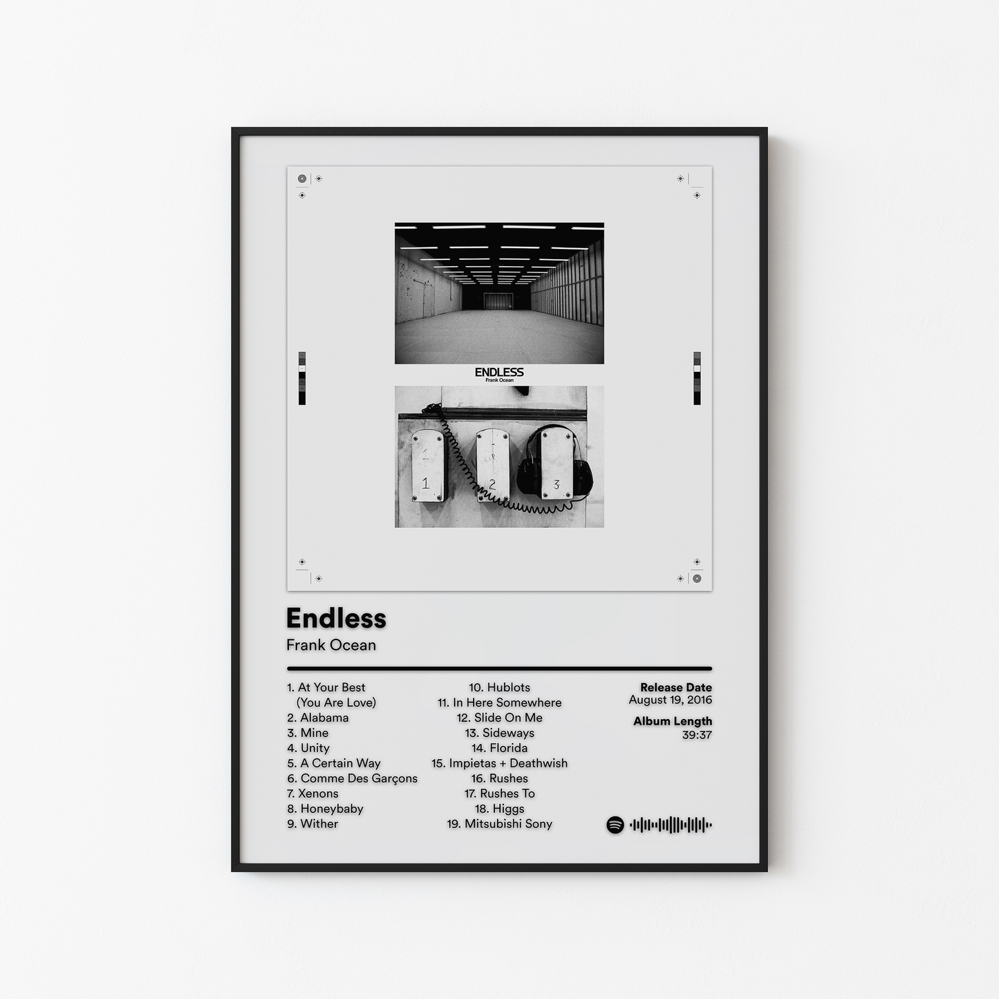 Frank Ocean Endless Album Poster