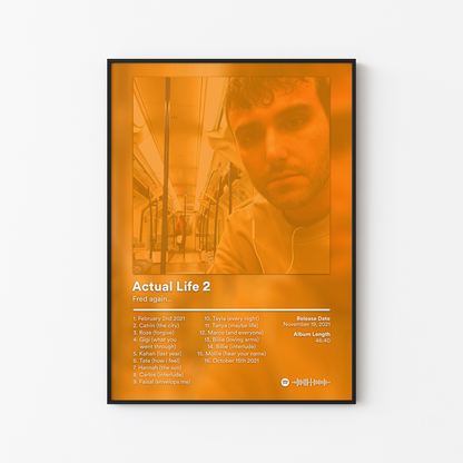 Fred again Actual Life 2 Album Poster