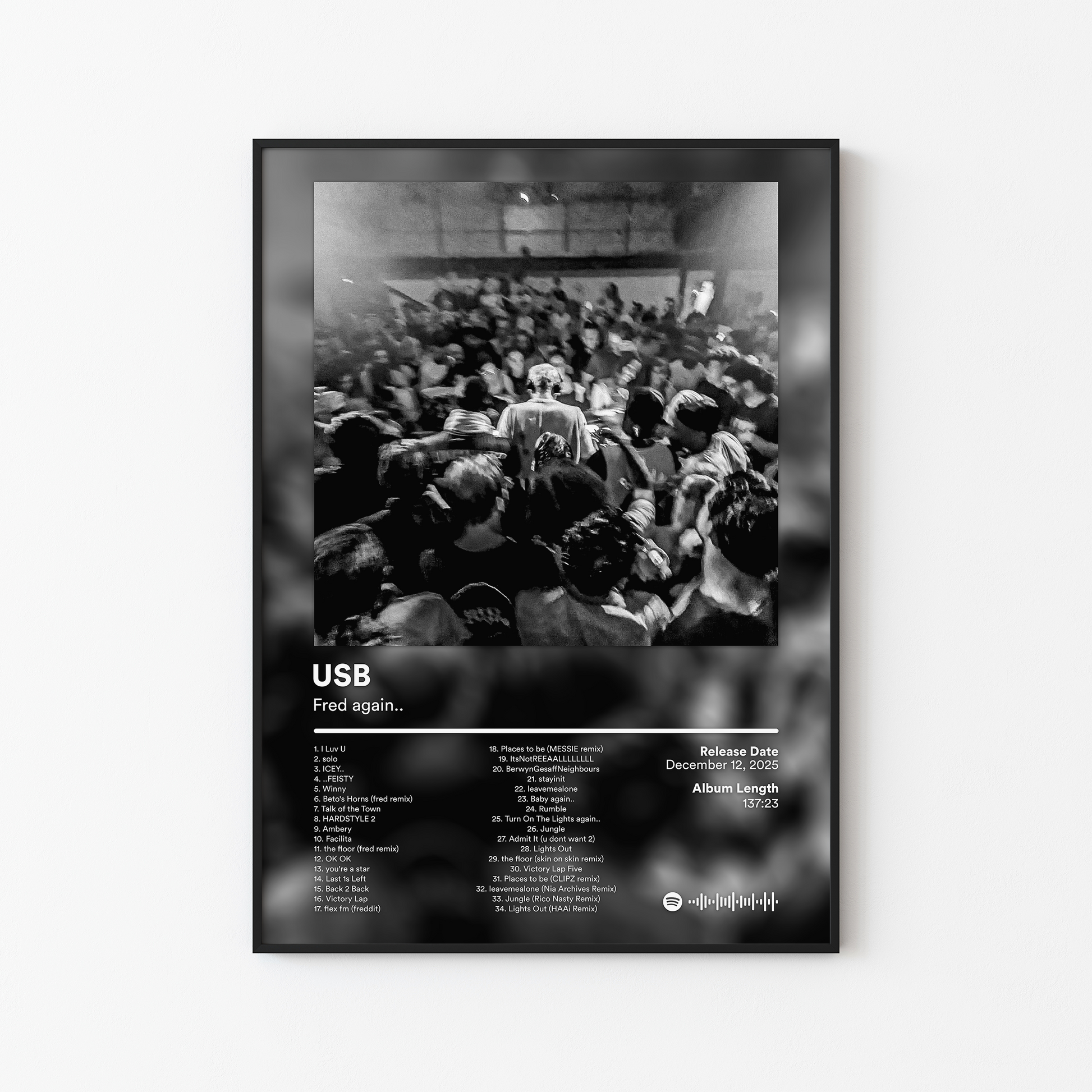 Fred again USB Album Poster