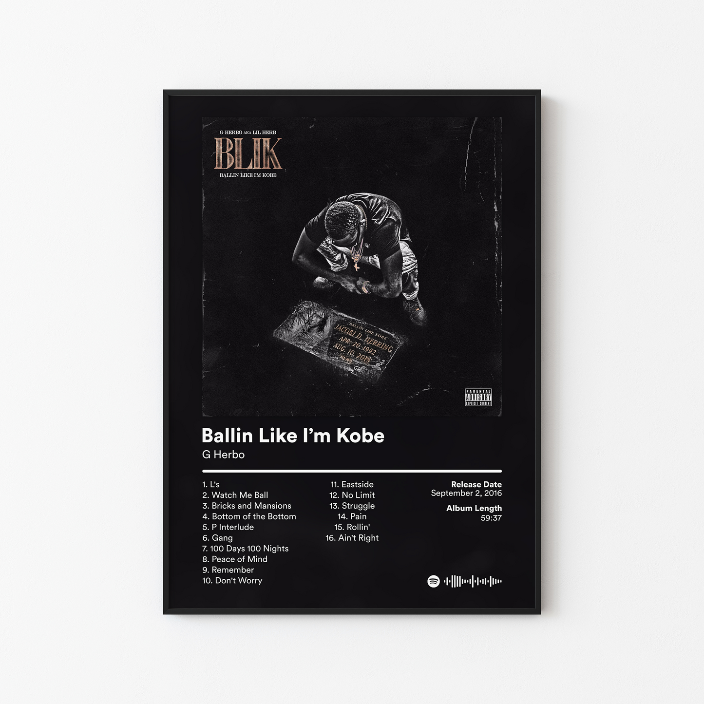 G Herbo Ballin Like Im Kobe Album Poster