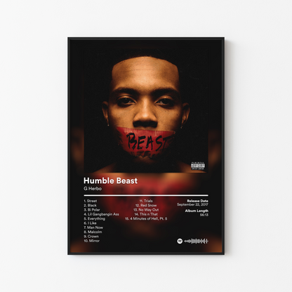 G Herbo Humble Beast Album Poster