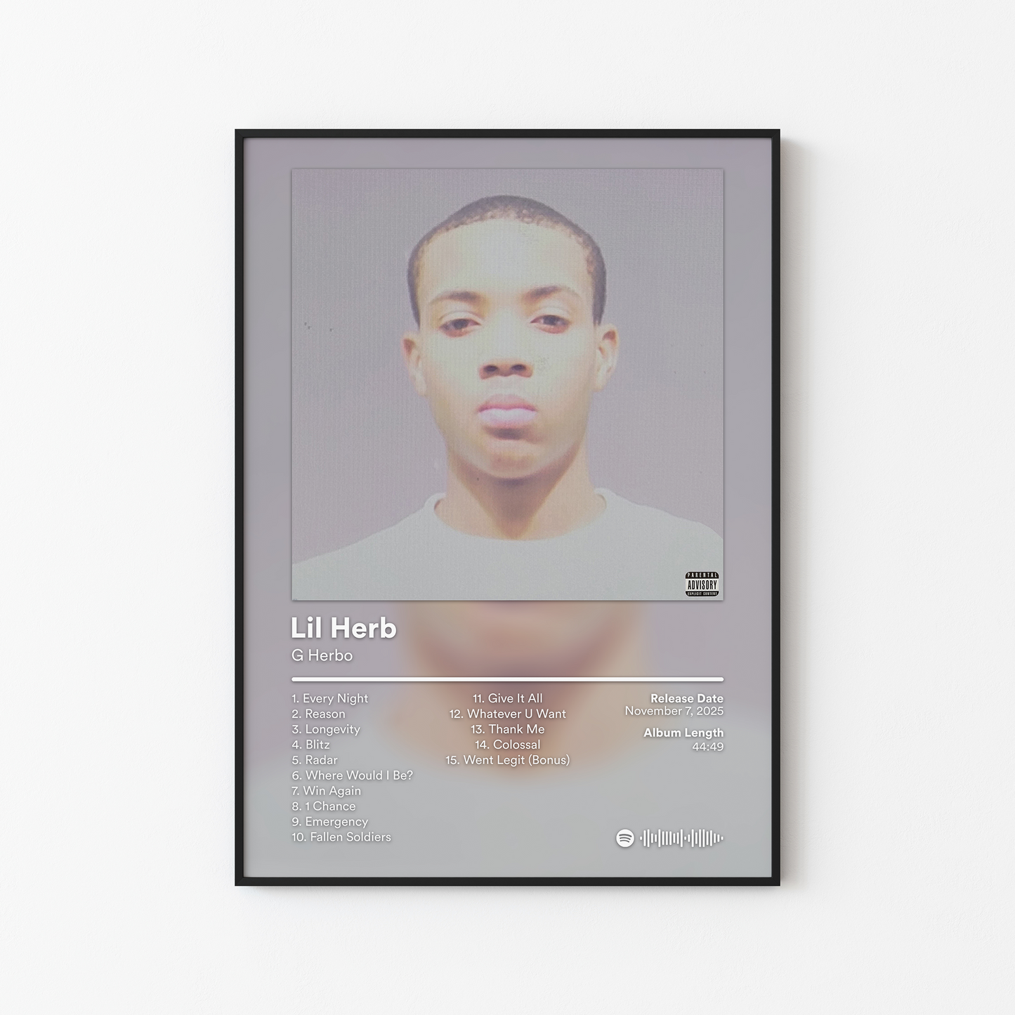 G Herbo Lil Herb Album Poster