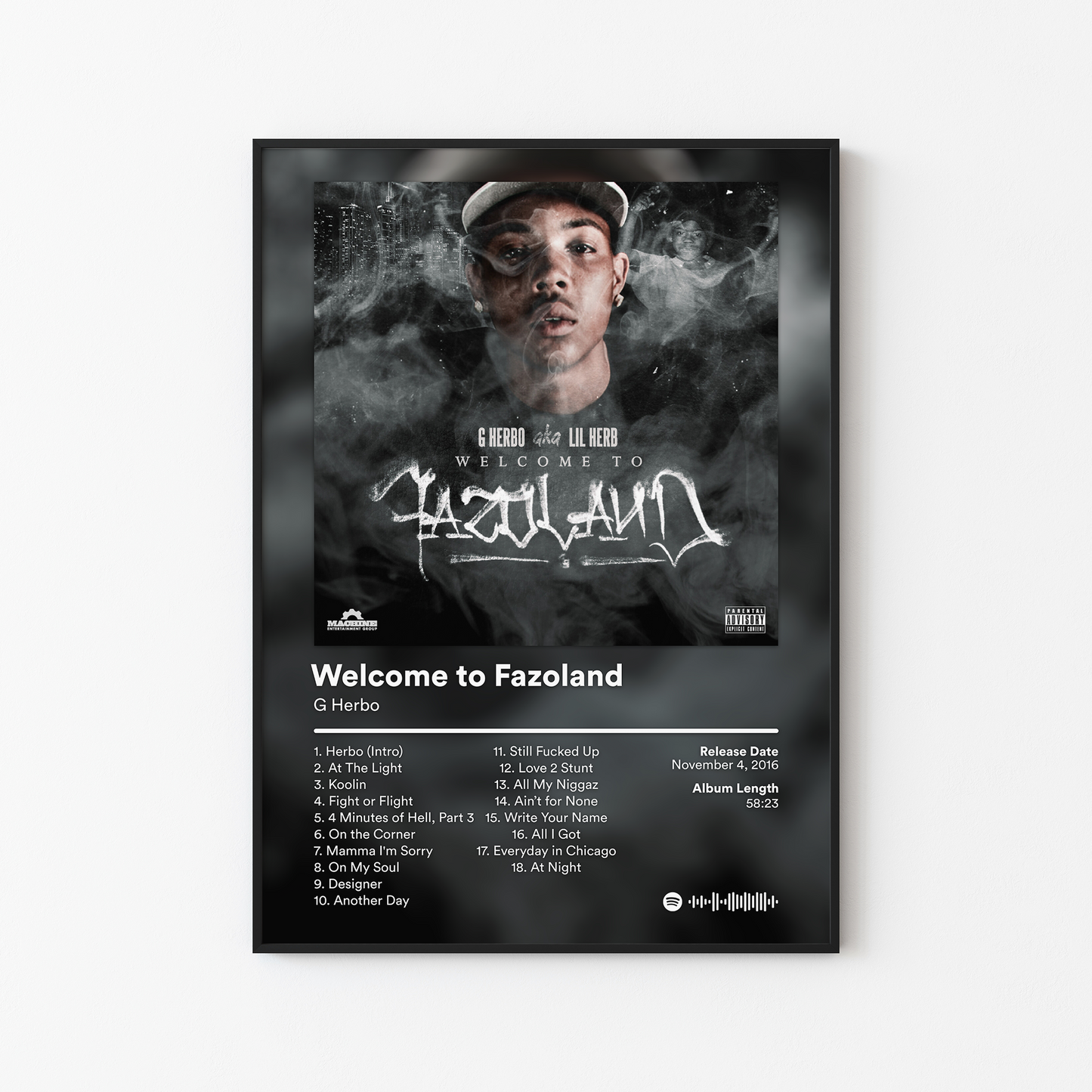 G Herbo Welcome to Fazoland Album Poster